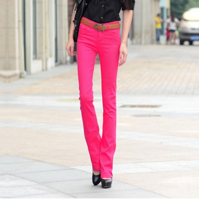 Femme Dana Spray Colored Denim Pants  | Pantalons Femme Femme