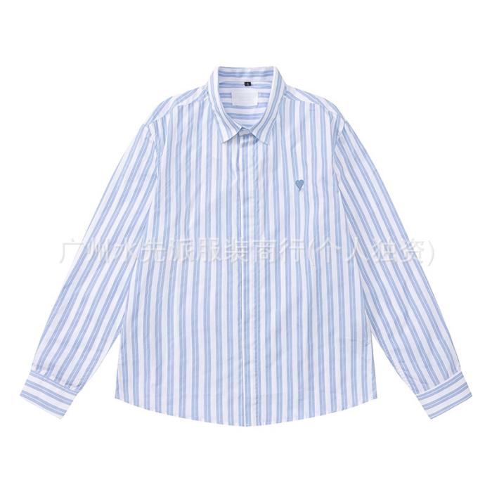 Homme Tjm Mao Stripe Linen Blend Shirt  | Chemises Chemises Chemises